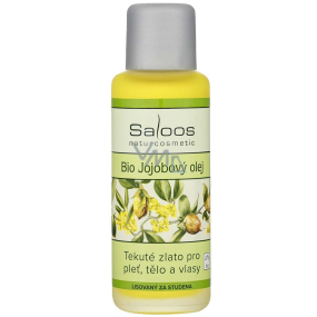 Saloos Bio Jojobový olej telový lisovaný za studena, regeneračné, pre dlhodobú hydratáciu pokožky 50 ml