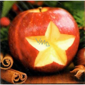 Nekupto Vianočné darčekové karty Jablko s hviezdou 6,5 x 6,5 cm 6 kusov