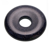 Zlatý kameň Blue Avanturine Donut 30 mm, kameň ambícií