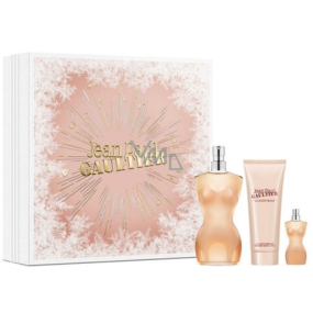 Jean Paul Gaultier Classique toaletná voda 100 ml + telové mlieko 75 ml + toaletná voda Miniature 6 ml, darčeková súprava pre ženy