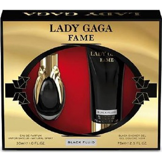 Lady Gaga Fame toaletná voda 30 ml + sprchový gél 75 ml, darčeková sada