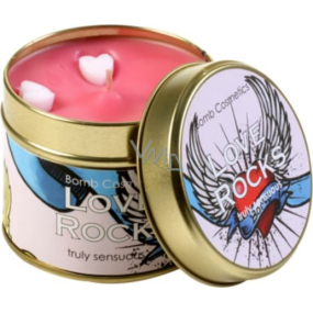 Bomb Cosmetics Láska ako trám - Love Rocks Candle Vonná prírodné, ručne vyrobená sviečka v plechovej dóze horí až 35 hodín