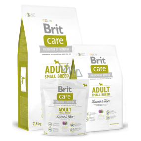 Brit Care Adult Jahňacie + ryža pre dospelých psov malých a trpasličích plemien 1-10 kg, 7,5 kg, Hypoalergénne kompletné krmivo