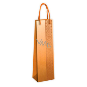 Ditipo Darčeková papierová taška EKO na fľašu 12 x 9 x 39 cm zlatá