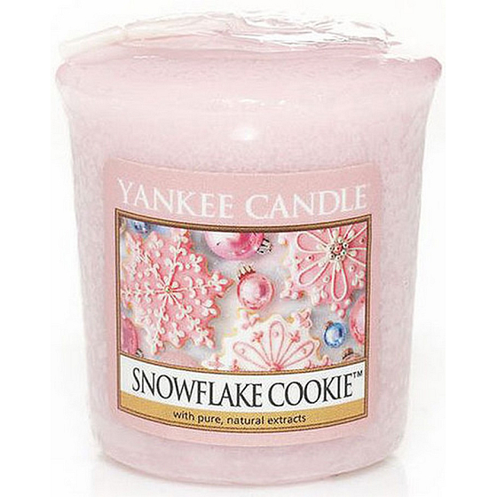 Yankee Candle Snowflake Cookie - Cukrová vločka vonná sviečka votívny 49 g