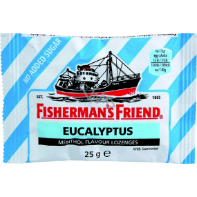 Fishermans Friend Eukalyptus cukríky dia, prechladnutie, kašeľ modré 25 g