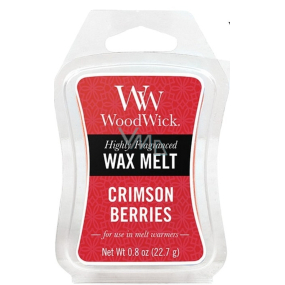 Woodwick Crimson Berries - Jarabiny s korením vonný vosk do aromalampy 22.7 g