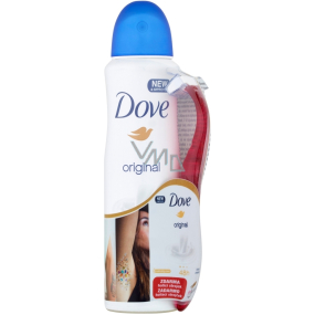Dove Original antiperspirant dezodorant sprej pre ženy 150 ml + holiaci strojček sa 3 brity, duopack