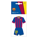 FC Barcelona aromatická vonná karta do auta v tvare oblečení hráčov klubu