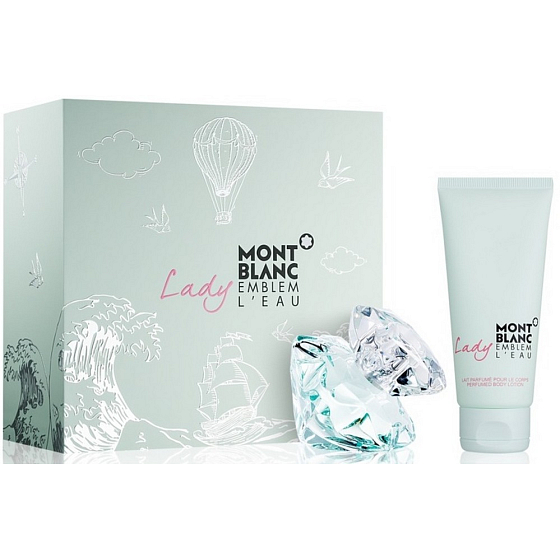 Montblanc Lady Emblem L Eau toaletná voda pre ženy 50 ml + telové mlieko 100 ml, darčeková sada