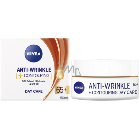 Nivea Anti-Wrinkle + Contouring denný krém pre zlepšenie kontúr 65+ 50 ml