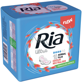 Ria Ultra Normal Plus Odour Neutraliser ultra tenké hygienické vložky s krídelkami 10 kusov