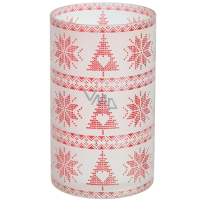 Yankee Candle Red Nordic Frosted Glass svietnik na sklo 19,5 x 12 cm
