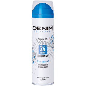 Denim Performance Extra Sensitive gél na holenie pre mužov, pre citlivú pleť 200 ml