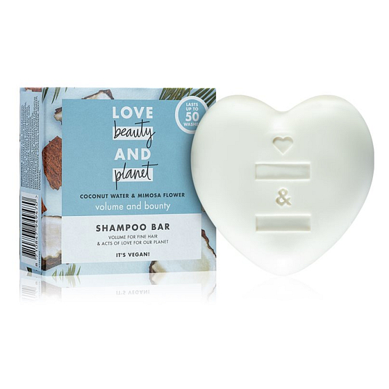 Love Beauty & Planet Kokosová voda a kvety Mimózy tuhý šampón pre objem vlasov 90 g