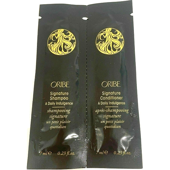 Oribe Signature šampón a kondicionér pre všetky typy vlasov 2 x 7 ml, duopack