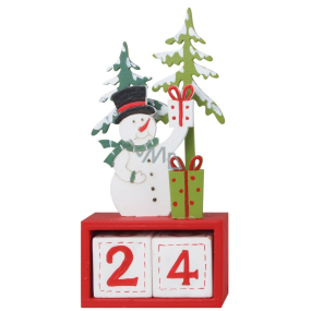 Adventný kalendár Kostky snehuliaka 7 x 15,5 cm