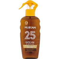 Nubian OF 25 Sprej suchý olej na opaľovanie, 200 ml