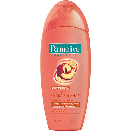 Palmolive Naturals Peach & Silk 2v1 šampón pre všetky typy vlasov 200 ml