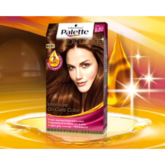 Schwarzkopf Palette Deluxe starajúcich 7 olejov farba na vlasy 655 žiarivo zlatá čokoláda