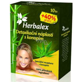 Herbalex Detoxikačné náplasti s kanabisom 14 kusov