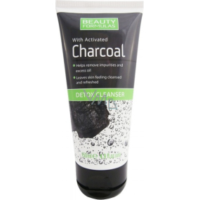 Beauty Formulas Charcoal Detox Aktívne uhlie čistiaca detoxikačná emulzia 150 ml