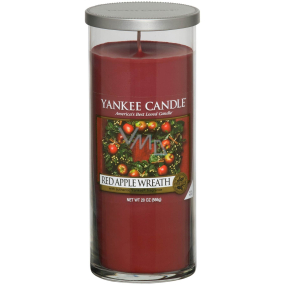 Yankee Candle Red Apple Wreath - Veniec z červených jabĺčok décor vonná sviečka veľký valec sklo 75 mm 566 g