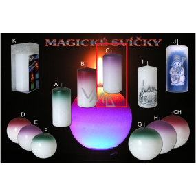 Lima Magická fialová sviečka valec 60 x 120 mm 1 kus