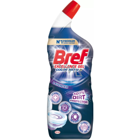 Bref Excellence Gel Color Aktiv Levanduľa tekutý čistiaci prostriedok na WC s maximálnou ochranou 700 ml