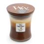 WoodWick Trilogy Cafe Sweets - Sladkosti ku káve vonná sviečka s dreveným knôtom a viečkom sklo veľká 609,5 g