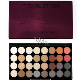 Makeup Revolution Ultra Eyeshadows paletka 32 očných tieňov Flawless 2 20 g