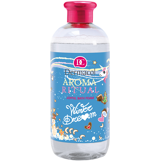 Dermacol Aroma Ritual Winter Dream Joyful s vôňou vanilky a kokosu jemná pena do kúpeľa 500 ml