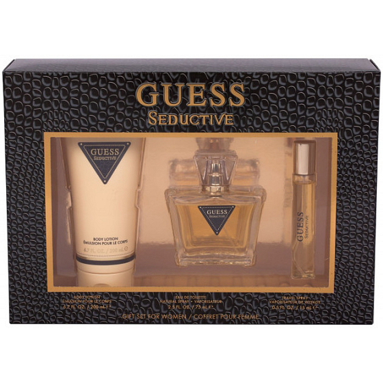 Guess Seductive toaletná voda pre ženy 75 ml + telové mlieko 200 ml + toaletná voda 15 ml, darčeková sada