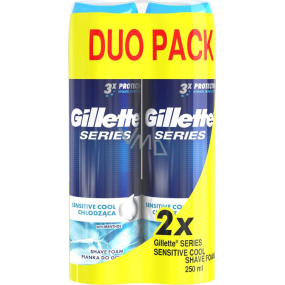 Gillette Series Sensitive Cool pena na holenie pre mužov 2 x 250 ml, duopack