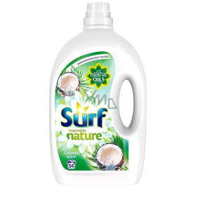 Surf Coconut Splash prací gél univerzálny, vhodný na biele a farebné oblečenie 54 dávok 2,7 l