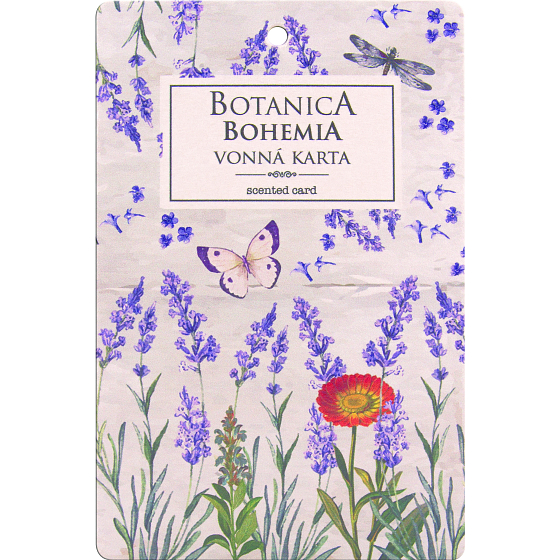 Bohemia Gifts Botanica Aromatická vonná karta Levanduľa 10,5 x 16 cm
