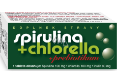 Naturvita Spirulina + Chlorella + Prebiotikum doplnok stravy napomáha posilnenie a prečistenie organizmu, chráni organizmus pred pôsobením voľných radikálov 90 tabliet