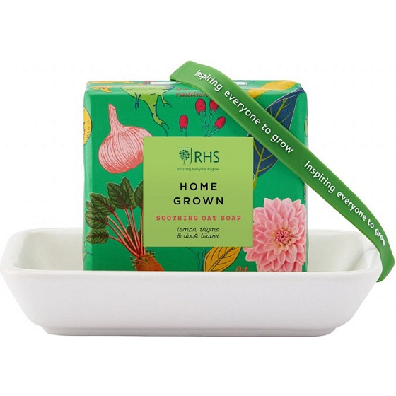 Heathcote & Ivory Home Grown toaletné mydlo s mydelničkou 150 g