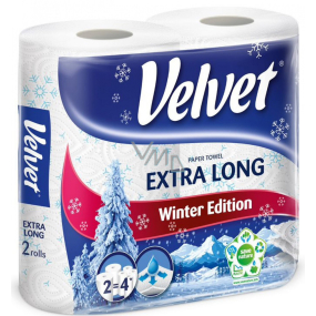 Velvet Winter Edition Zimné papierové kuchynské utierky s potlačou 2 vrstvy 2 kusy