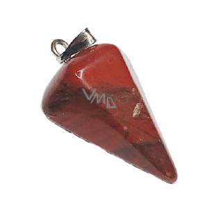 Jaspis červený Siderické kyvadlo prírodný kameň 2,2 cm, plná starostlivosť o kameň