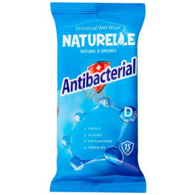 Naturelle Antibakteriálne vlhčené obrúsky s D-panthenolom 15 kusov