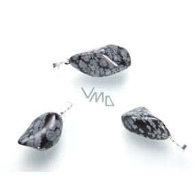 Obsidiánová šupina Troml prívesok prírodný kameň, 2,2-3 cm, 1 kus, kameň spásy