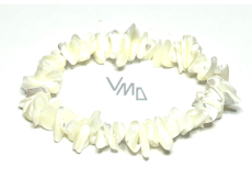 Perlový náramok elastický sekaný prírodný 19 cm, symbol ženskosti