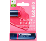 Labello Caring Beauty farebný balzam na pery Pink 4,8 g