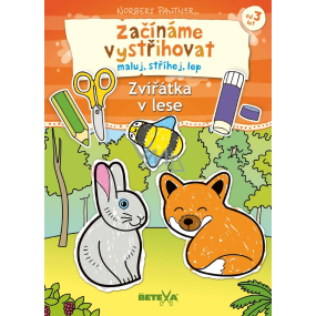 Ditipo Začíname s vystrihovaním Zvieratká v lese kreatívna kniha 17,5 x 24,1 x 0,8 cm, vek 3+