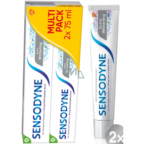 Sensodyne Extra Whitening jemne bieliaca zubná pasta 2 x 75 ml, duopack