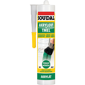 Soudal akrylový tesniaci tmel, prekrytý, biely, 300 ml