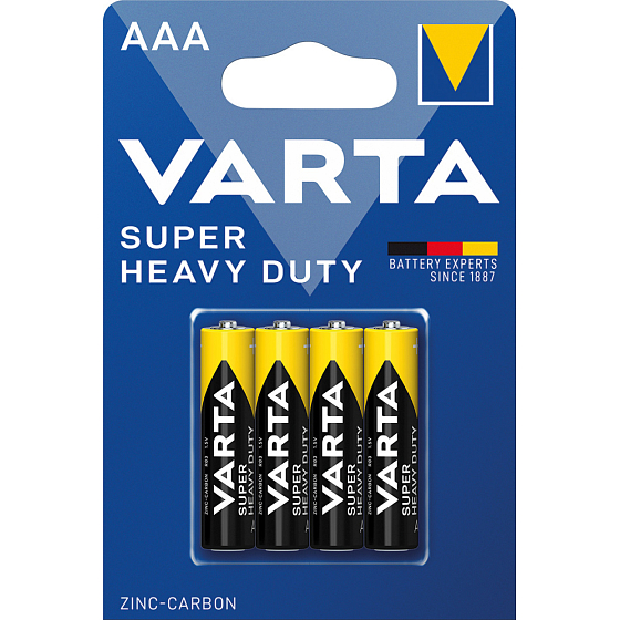Varta Superlife, batérie AAA, zinko uhlíkové, 4 ks