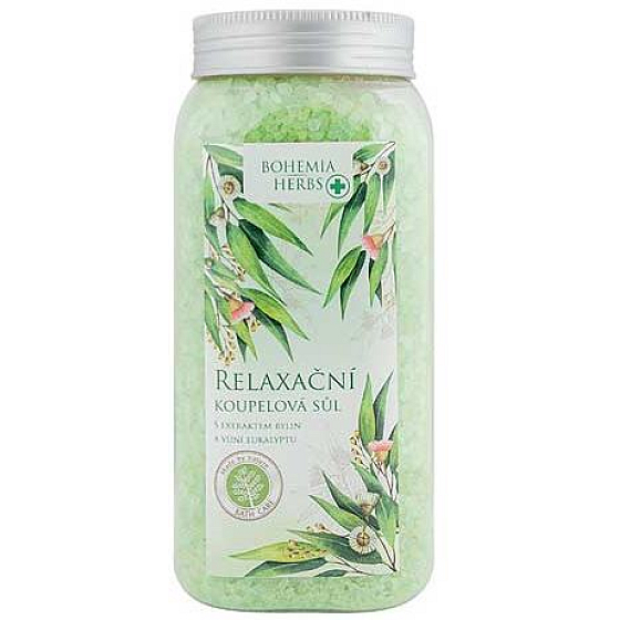 Bohemia Gifts Eucalyptus relaxačná soľ do kúpeľa 900 g