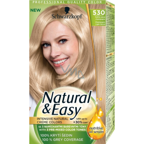 Schwarzkopf Natural & Easy farba na vlasy 530 Svetlo plavá champagne